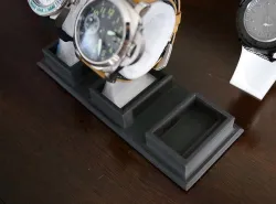 Compact base for adjustable watch stands