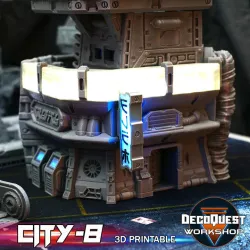 Cyberpunk LED lights tower