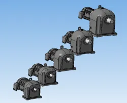 Dp 1.5kW series helical gear reducer mitsubishielectric