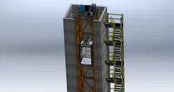 ELEVATOR SHAFT COMPLETE 6 STORY ROOF AND SUB FLOOR