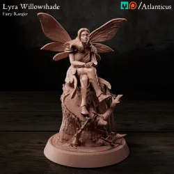 Female Fairy Ranger - Lyra Willowshade - Sitting