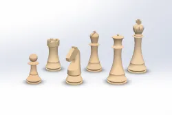 FIDE World Championship Chess Set CAD Model