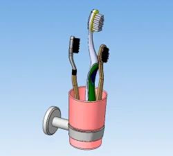 Glass for toothbrushes