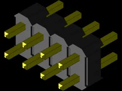 H2.54 mm 2x4 Header Male Connector