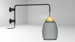 Incomplete draft wall lamp