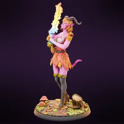 Jwala Pyschotic Tiefling  (Sword Pose)
