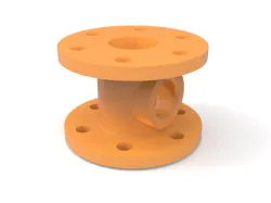 Mechanical Flange Coupling In SolidWorks