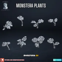 Monstera Plants (Pre-supported Basing Bits)