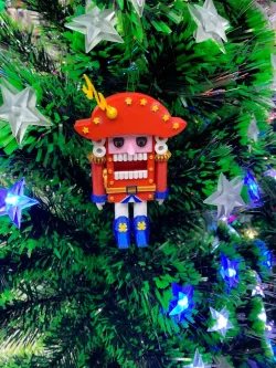 Nutcracker Christmas tree ornament