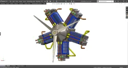 Radial Engine 5 Cylinder
