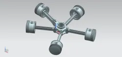 Radial Engine (Piston and Connecting Rod Assembly)