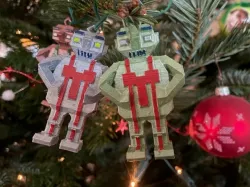 Retro Robot Tree Ornament