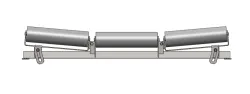 Return idler with angle support assembly