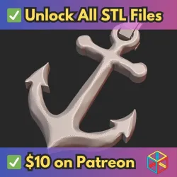 Rusty Anchor Pendant Necklace for Nautical Fashion MineeForm FDM 3D Print STL File