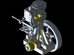 SINGLE CYLINDER VERTICAL STEAM ENGINE