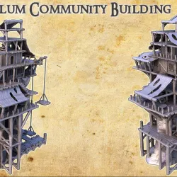 Slum Community Building - Tabletop Terrain - 28 MM