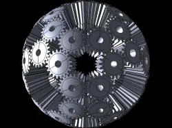 Spherical gear arrangement