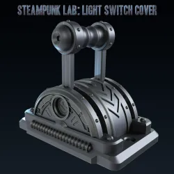 Steampunk Laboratory Lever - Functional Cover for Vertical Rocker Light Switches