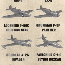 STL PACK - 14 KOREAN War Aircraft (1950-1953 years) (1:200) - PERSONAL USE