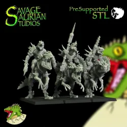 Swamp Stalker Iguanisaur Spear Riders - Lizardmen