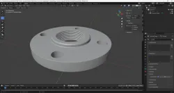 Threaded Flange | In Blender | 3D Pipie Fittings