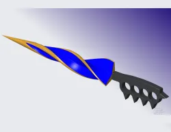 Toby TRY Knife dagger with Titanium Knuckles