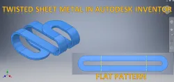 Twisted Sheet metal Part in Autodesk Inventor || Hanger Clip In Inventor Sheet Metal || Inventor Cad