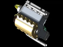 V6 Turbo Engine - Complete CAD Build PTC CREO Parametric prt & asm