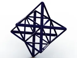 Wireframe Shape Stellated Octahedron 3D print model