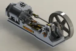 1 Cylinder Horizontal Mill Steam Engine with JDWDS and Slipper Crosshead by H. Muncaster