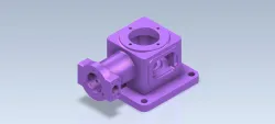 3D CAD Basic exercise/ Box and Shell parts drawing modeling- Pump Body/ Cuerpo de Bomba/Autodesk Inventor Pro
