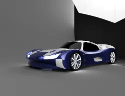 3D model of a hybrid car