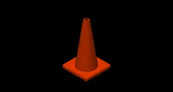 450mm orange road cone