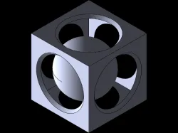 Ball inside cude