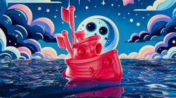 Cartoon boat