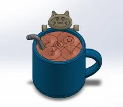 Cat drinking Coffee