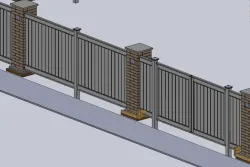 Columns & Vinyl Fence Assembly