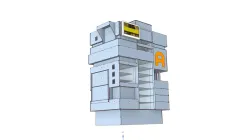 Cyberpunk building 1/87 HO railway