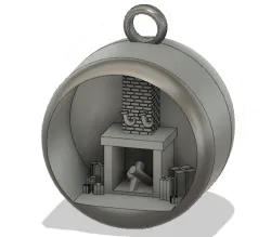 Festive Fireplace Christmas Decoration