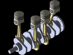 Four cylinder piston engine