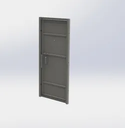 Garage door with frame