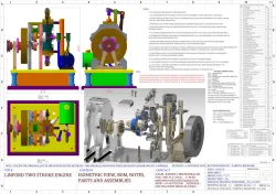 LINFORD TWO STROKE ENGINE (OPPOSITE PISTON), Catia V5