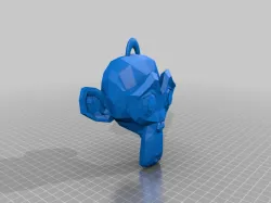 low poly monkey ornament