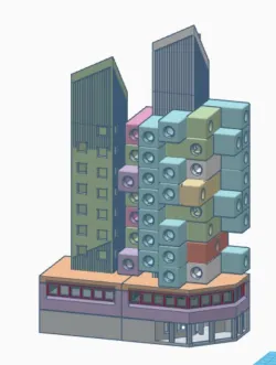 Modified Nakagin Capsule Tower.. N-scale