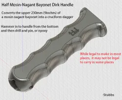 Mosin Nagant Half Bayonet Conversion Handle