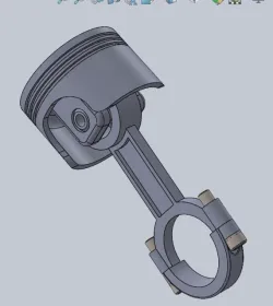Piston and connecting rod