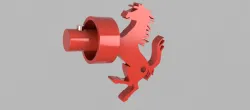 Racecar Electrical Cut-Off Switch Key - Ferrari Logo