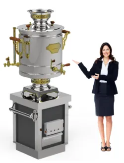 Samovar with a capacity of 100 liters with an external firebox