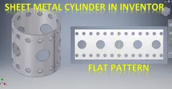 Sheet Metal Cylinder in Autodesk Inventor || Sheet Metal in Inventor || Inventor Tutorial 3D Model