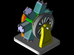 Six Cylinder Radial Engine